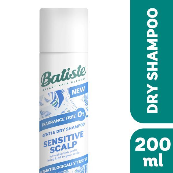 Batiste Sensitive Scalp Fragrance Free Dry Shampoo 200ml