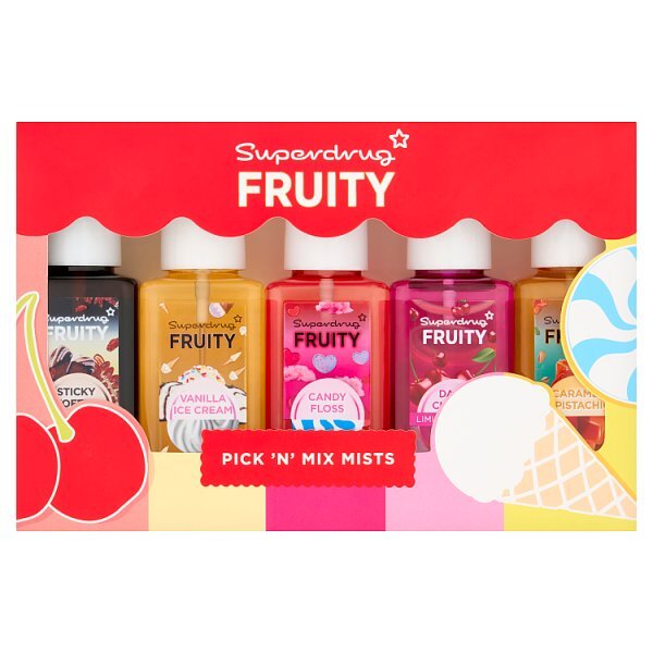Superdrug Fruity Fragrance Mist Collection Gift Set 5 x 100ml