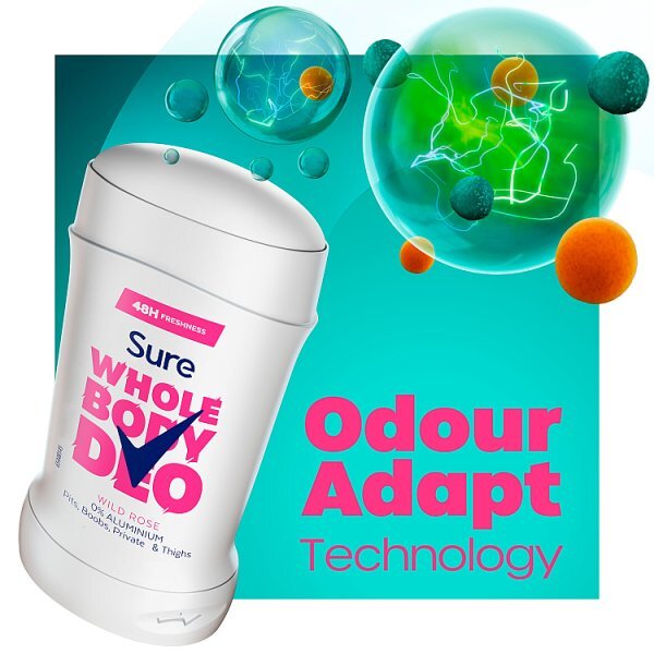 Sure Women Wild Rose 48hr Whole Body Deodorant Stick 50ml