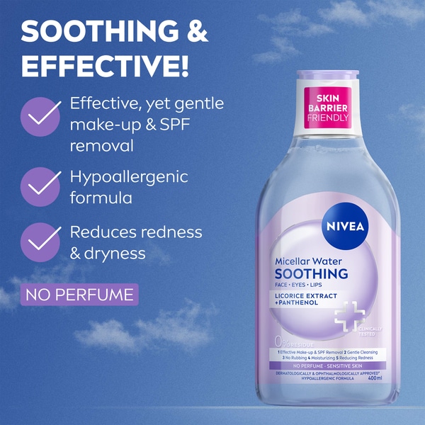 NIVEA Soothing Micellar Water for Sensitive Skin 400ml