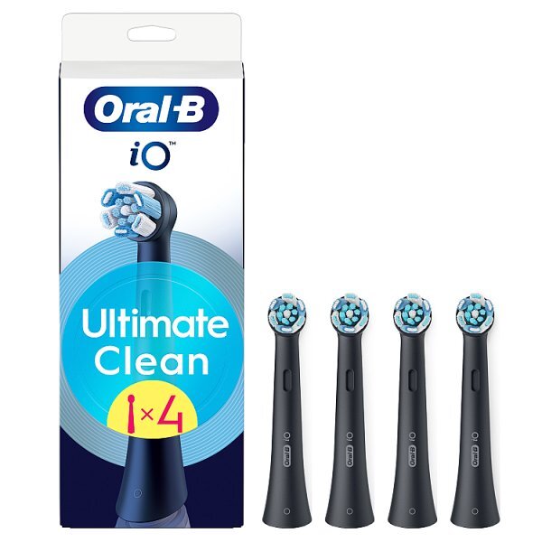 Oral-B Io Ultimate Clean Black Replacement Brush Heads 4Ct
