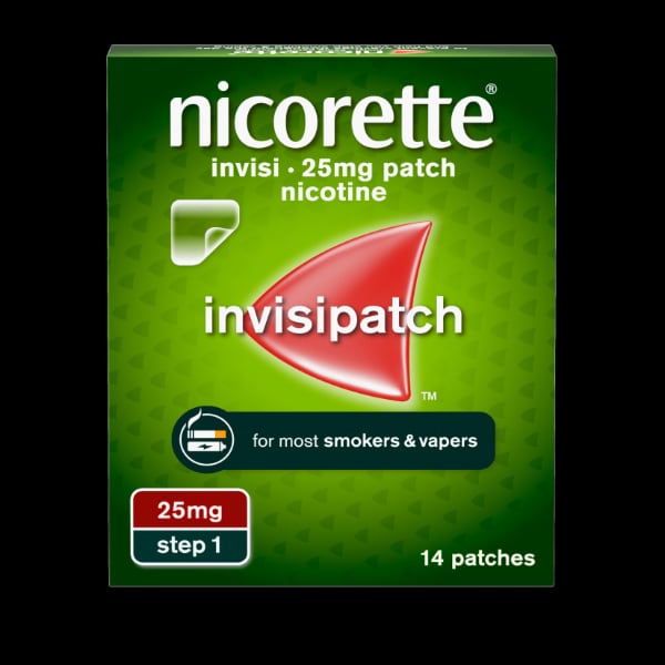 Nicorette Invisi 25 Mg Step 1- 14 Nicotine Patches