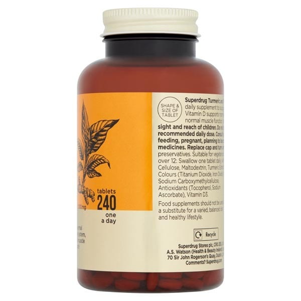 Superdrug Turmeric 1000mg 240 Tablets