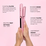 Mermade Hair Straightener 28mm Pink - Straighten or curl