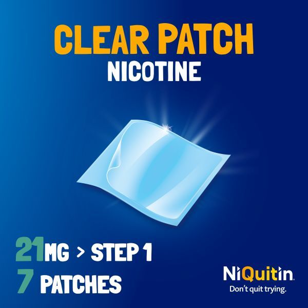 NiQuitin 21mg Step 1- 7 Nicotine Patches- Stop Smoking Aid