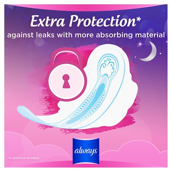 Always Sensitive Night Ultra (Size 3) Sanitary Towels x10