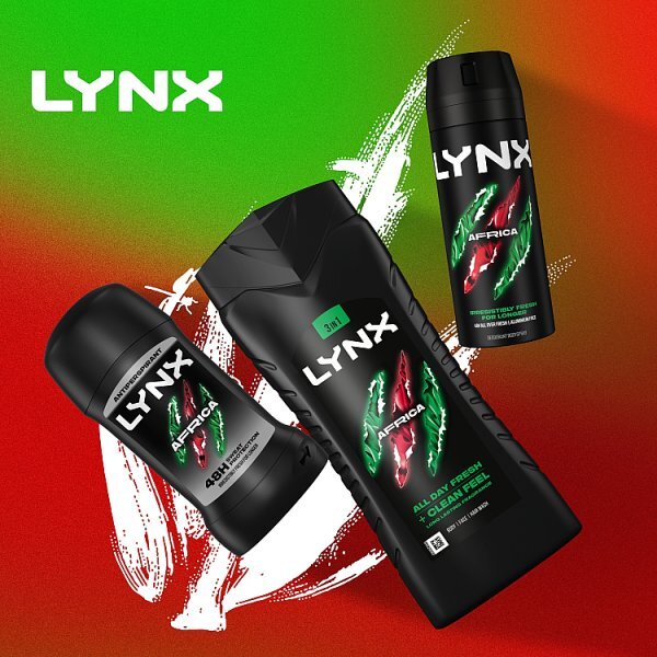 Lynx 3-in-1 Body Wash Shower Gel Africa 500ml
