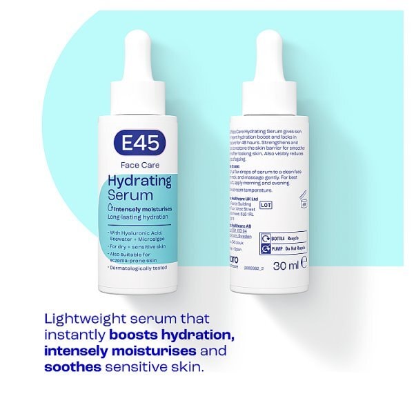 E45 Hydrating Facial Serum For Dry & Sensitive Skin 30Ml