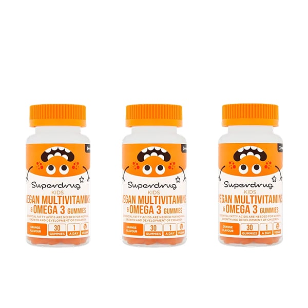 Superdrug Vegan Kids Multivit & Omega Gummies 3 Month Supply