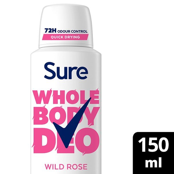 Sure Women Wild Rose 72hr Whole Body Deodorant Spray 150ml