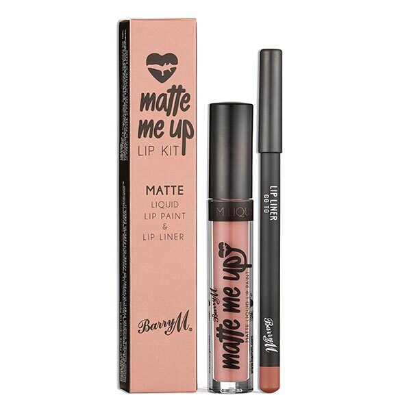 Barry M Matte Me Up Lip Kit - Go To Nude