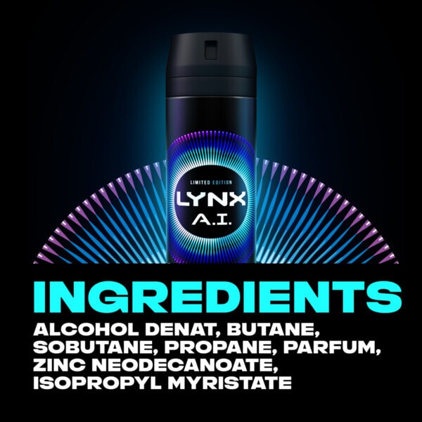 Lynx Men A.I. Bodyspray Deodorant Aerosol 150ml