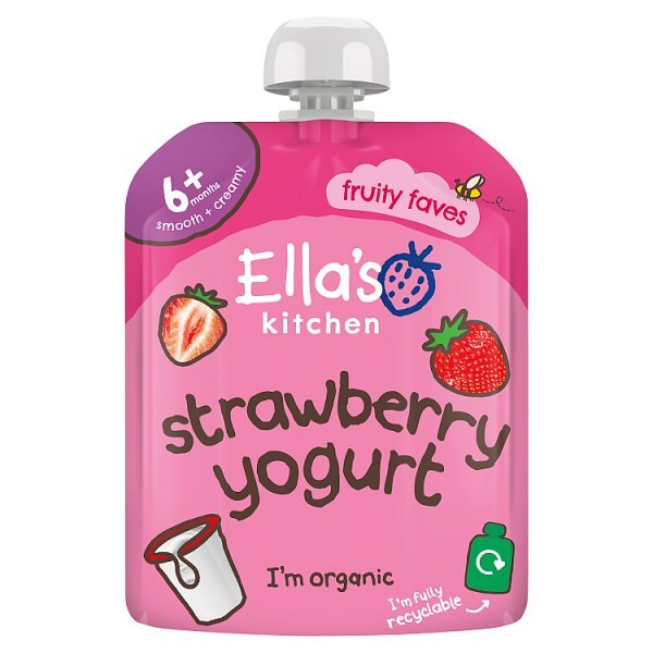 Ella's Kitchen Organic Strawb Greek Style Yoghurt 6m+ 90g