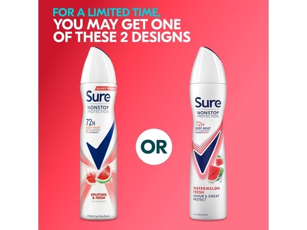 Sure Nonstop Protection Watermelon Fresh Anti-Perspirant Aerosol 250ml
