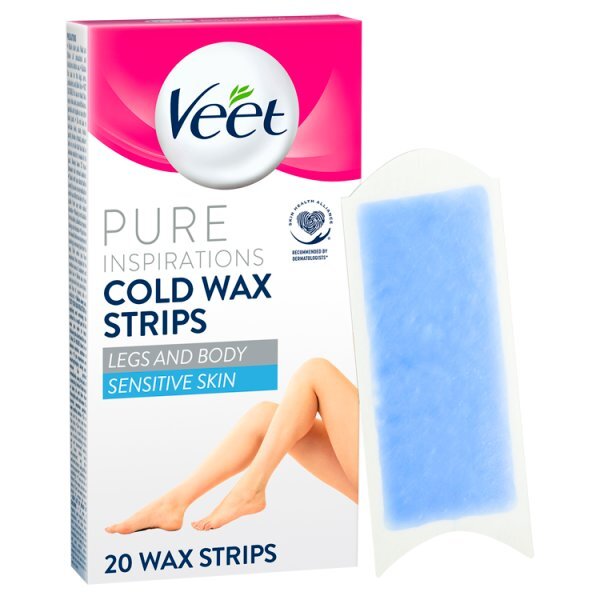 Veet Pure Inspiration Wax Strips Legs & Body Sensitive x20