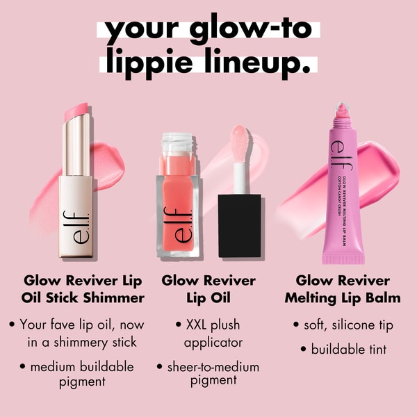 e.l.f. Glow Reviver Lip Oil Stick Shimmer Disco Flamingo