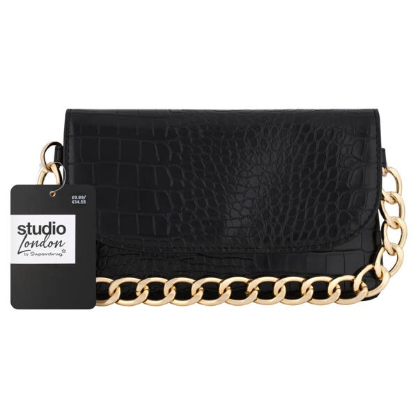 Studio Chunky Chain Clutch With Detachable Strap