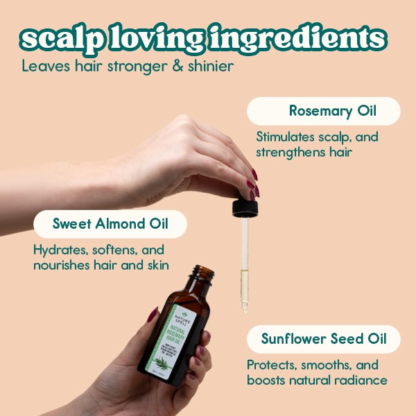 Nature Spell Travel Size Rosemary Oil For Hair 50ml