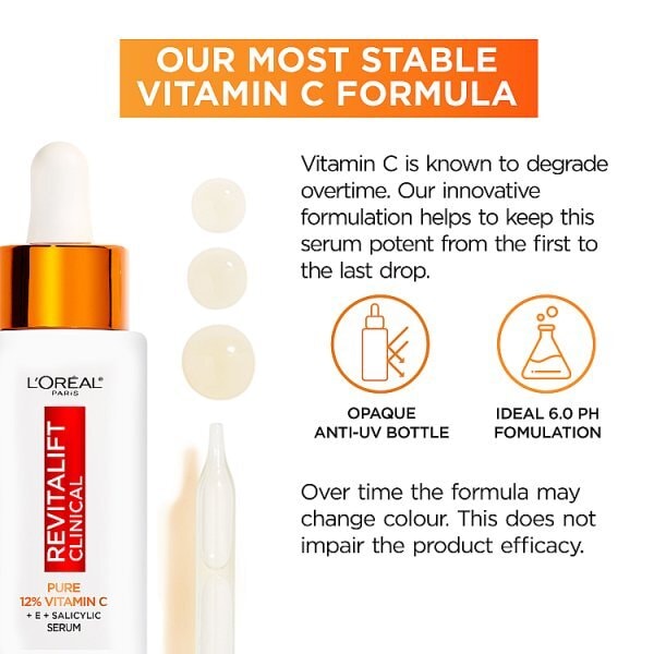 LOréal Paris Revitalift Clinical 12% Pure Vitamin C Serum 30ml