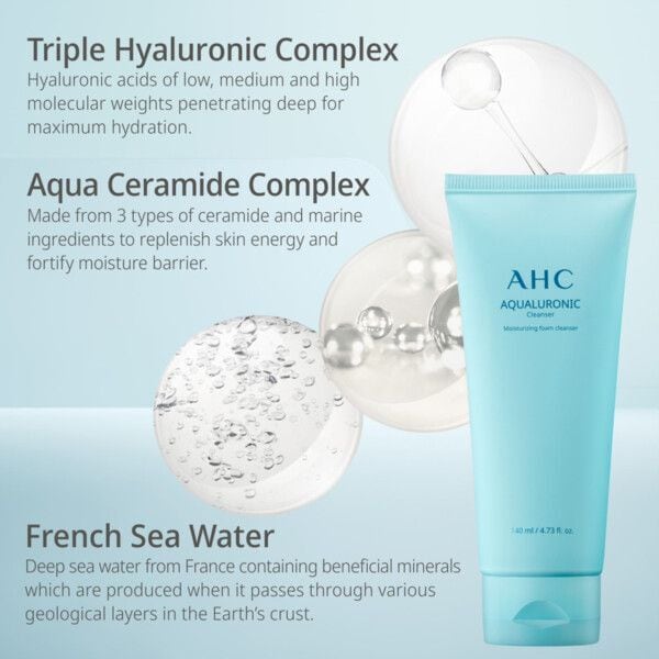 AHC Aqualuronic Hydrating Cleanser 140ml