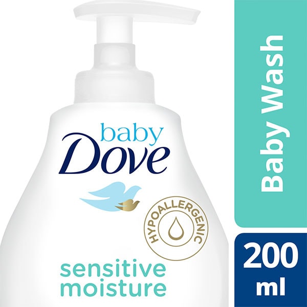 Baby Dove Sensitive Fragrance Free Head to Toe Wash 200ml