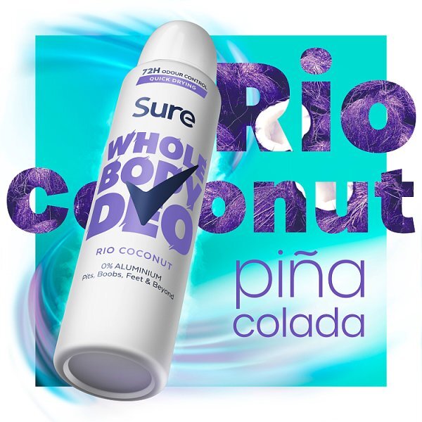 Sure Women Rio Coconut 72hr Whole Body Deodorant Spray 150ml