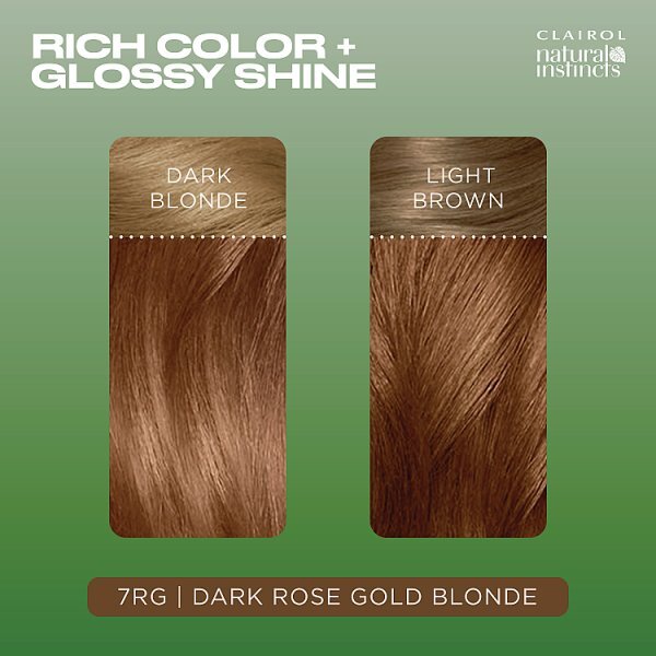 Clairol Natural Instincts Semi-Permanent Hair Dye 7RG Dark Gold Blonde