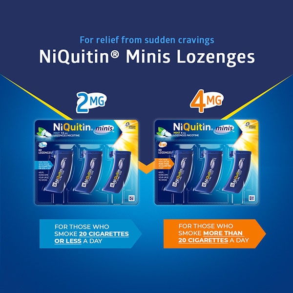 NiQuitin Minis Mint 4mg, 100 Lozenges- Quit Smoking Aid