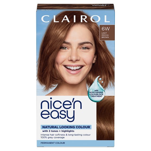 Clairol Nice'N Easy Crème Permanent Hair Dye 6W Light Mocha Brown