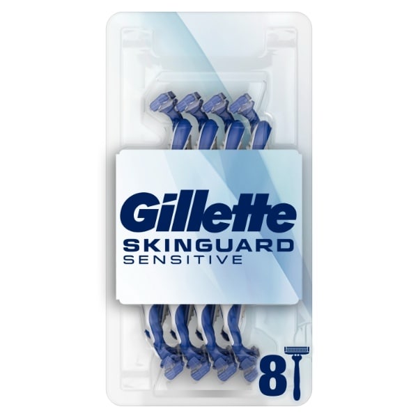 Gillette Skinguard Sensitive Disposable Razors, 8 Pack