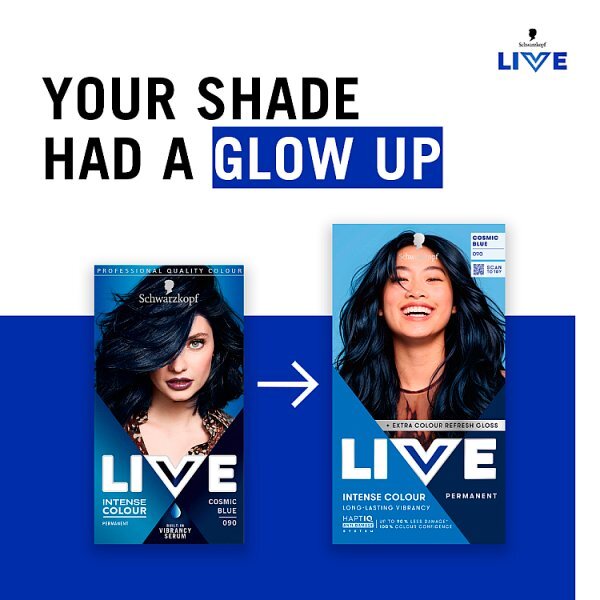 Schwarzkopf LIVE 090 Cosmic Blue Permanent Hair Dye
