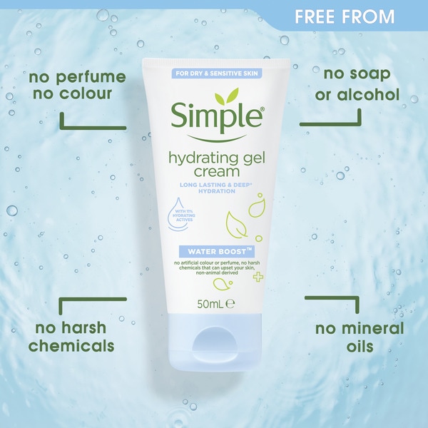 Simple Water Boost Hydrating Gel Cream Moisturiser 50ml