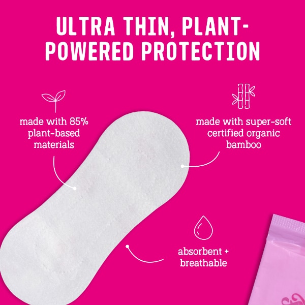 Flo Bamboo Panty Liners Wrapped + Ultra Thin (24 liners)