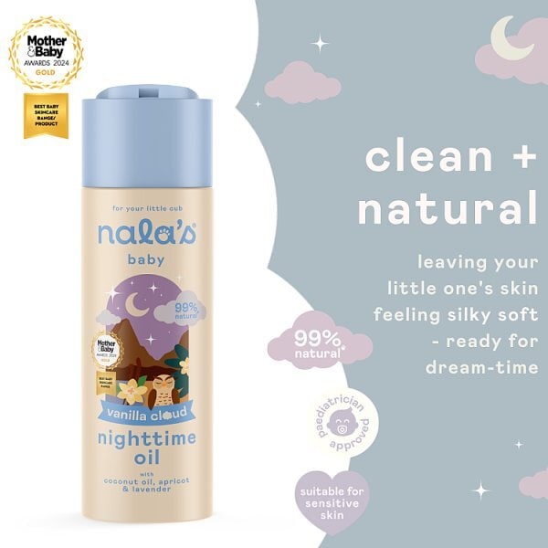 Nala's Baby Nighttime Oil Vanilla Cloud 200Ml