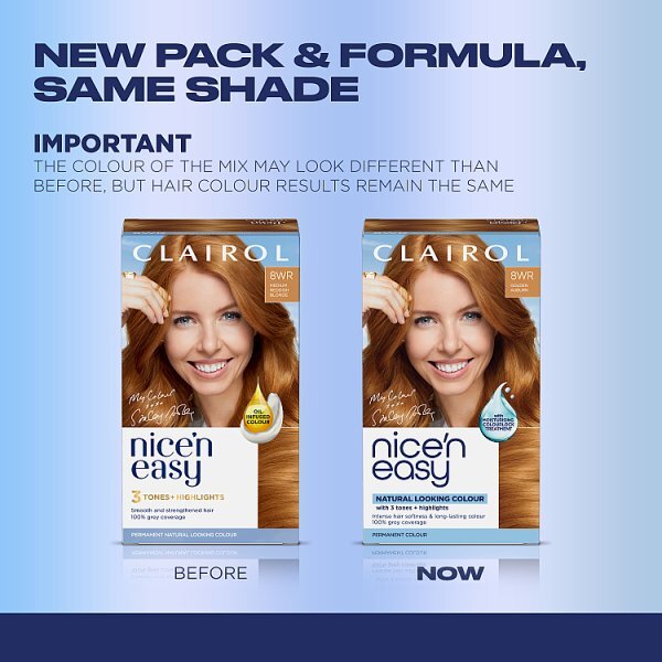 Clairol Nice'N Easy Crème Permanent Hair Dye 5WR Medium Warm Auburn