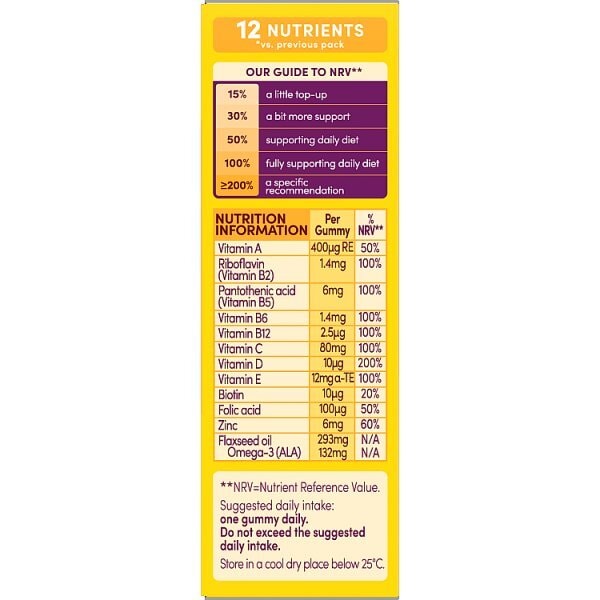 Bassetts Kids Multivitamins 7-11 Omega-3 Tropical 30S