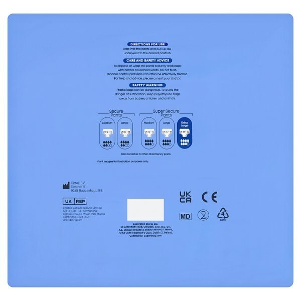 Superdrug Super Incontinence Pants Medium x12