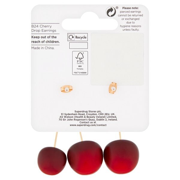 Superdrug Cherry Drop Earrings