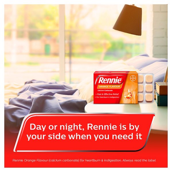 Rennie Orange Flavour 24 Chewable Tablets