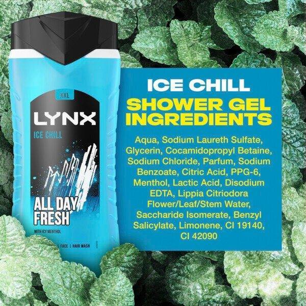 Lynx Bodywash Shower Gel Ice Chill 500ml