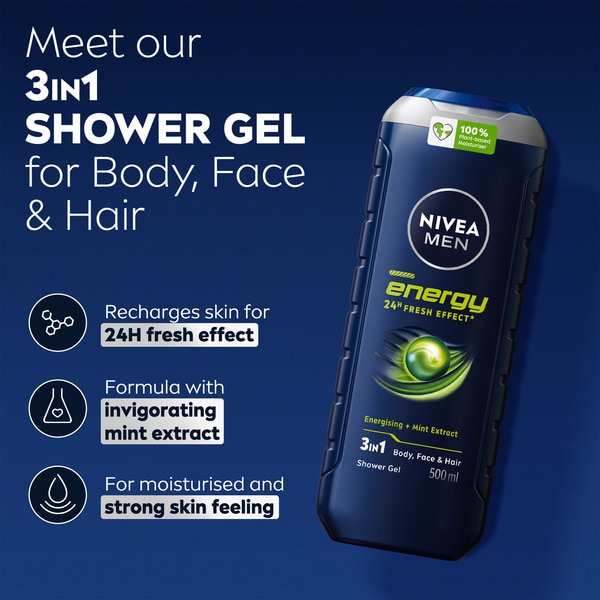 NIVEA MEN Energy Shower Gel 500ml