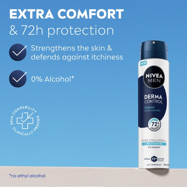 NIVEA MEN Extra Comfort 72h Anti-Perspirant Deodorant 250ml