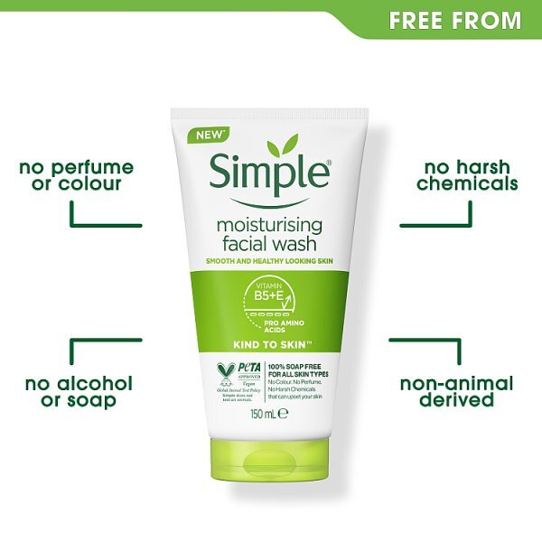 Simple Kind to Skin Moisturising Facial Wash 150ml