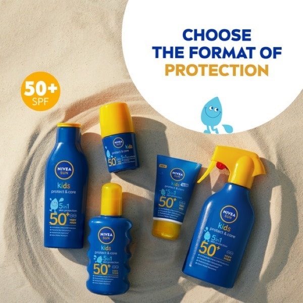 NIVEA SUN Kids Suncream Spray SPF 50+, Coloured, 200ml