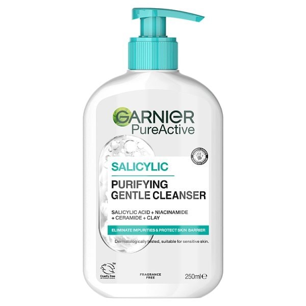 Garnier Salicylic Purifying Gentle Face Cleanser with Salicylic Acid Niacinamide & Ceramides 250ml