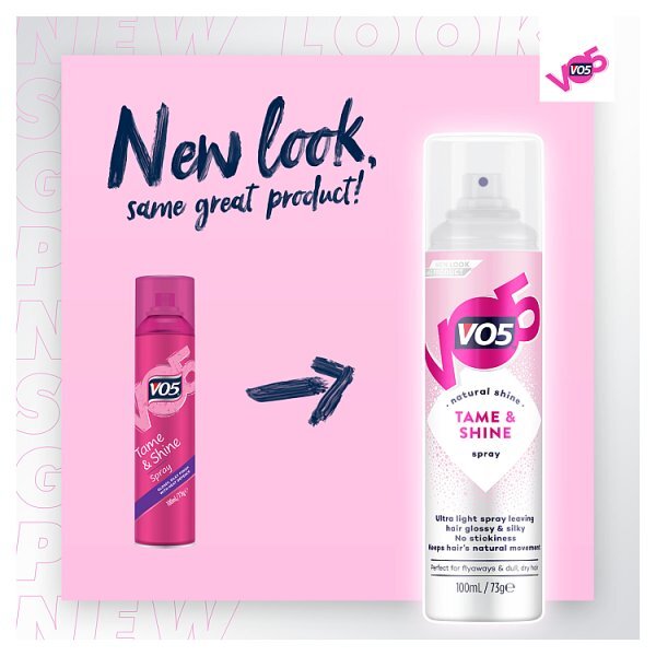 Vo5 Tame & Shine Hair Spray for a glossy finish 100ml