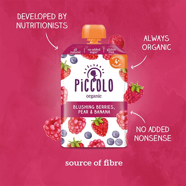 DNR Piccolo Organic Blushing Berries & Pear 4m+ 100g