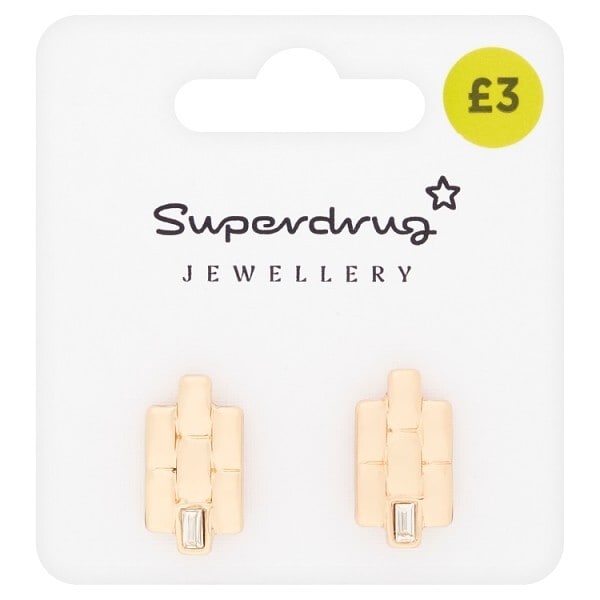 Superdrug Gold Tone Squiggle Hoops
