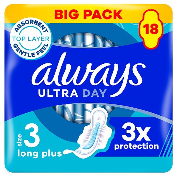 Always Ultra Pads Day & Night Multipack Size 3 Pack 18CT