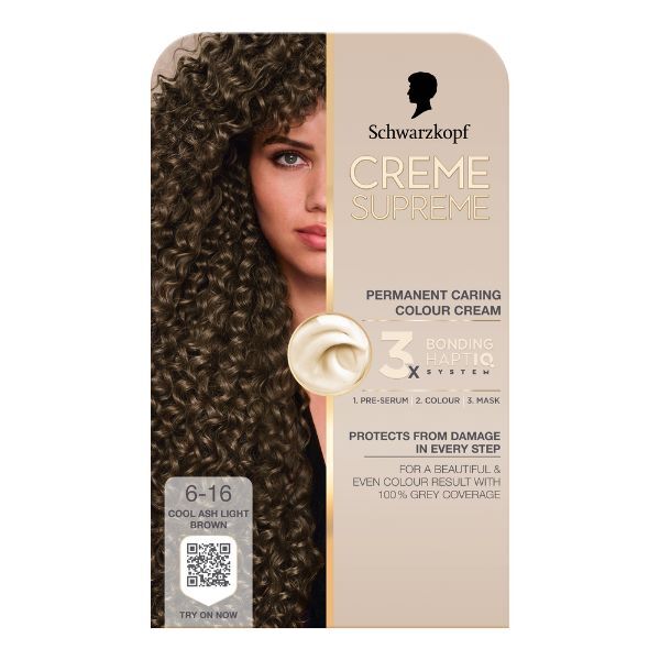 Schwarzkopf Creme Supreme 6-16 Cool Ash Light Brown